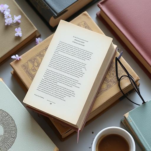 아름답게 정리된 큐레이션 도서 더미.